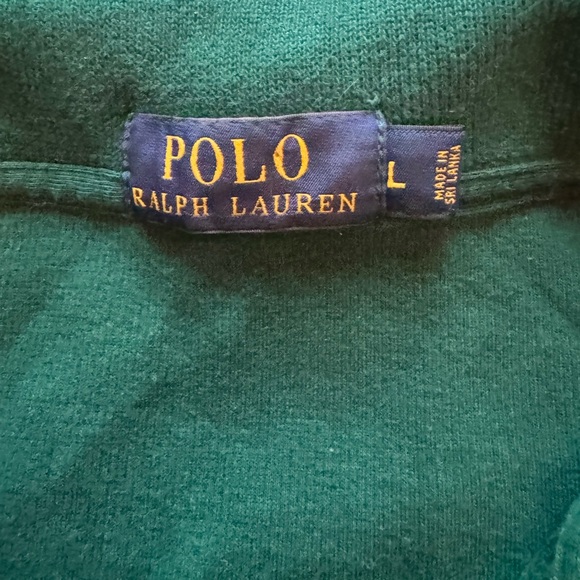 Y2K Polo Ralph Lauren Quarter Zip Long Sleeve Sweater Large - Picture 5 of 5
